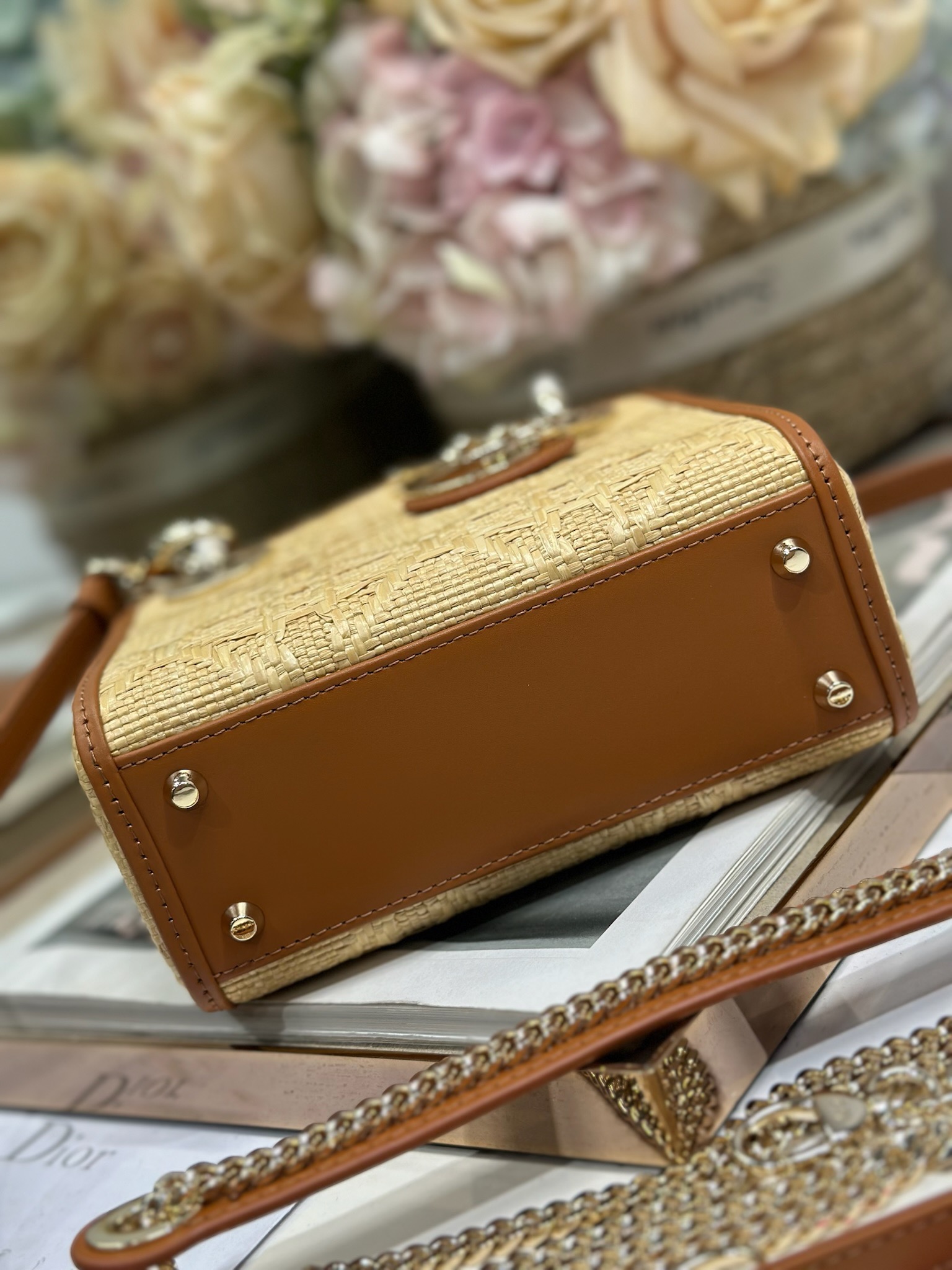 Lady Dior Mini Bag: Raffia Cannage, Leather Trim, Iconic Charm - Stylish & Elegant 7 i1747981427 792 5