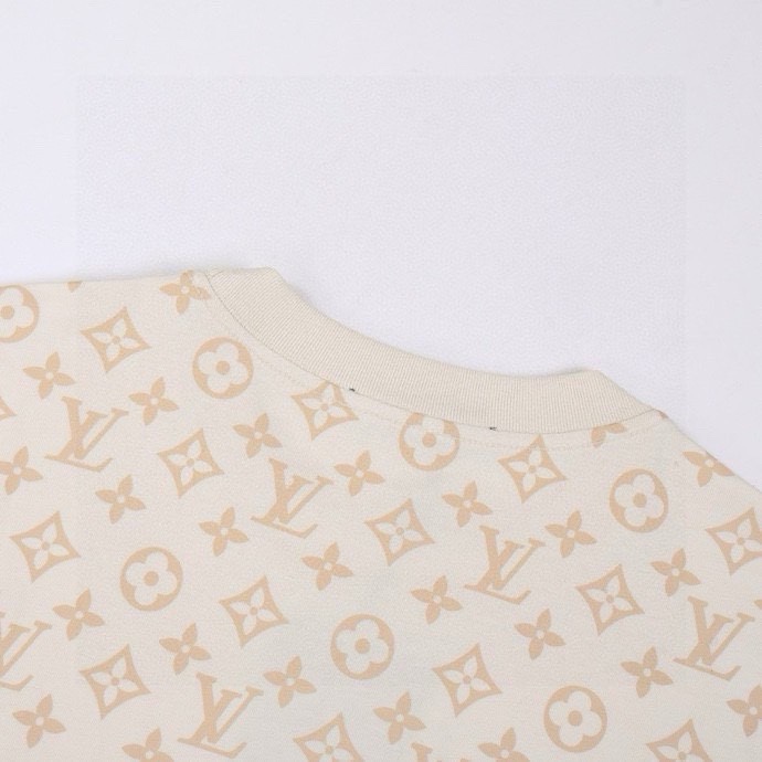 路易威登/Louis Vuitton 春夏新款 火烧云满印老花字母圆领短袖T恤