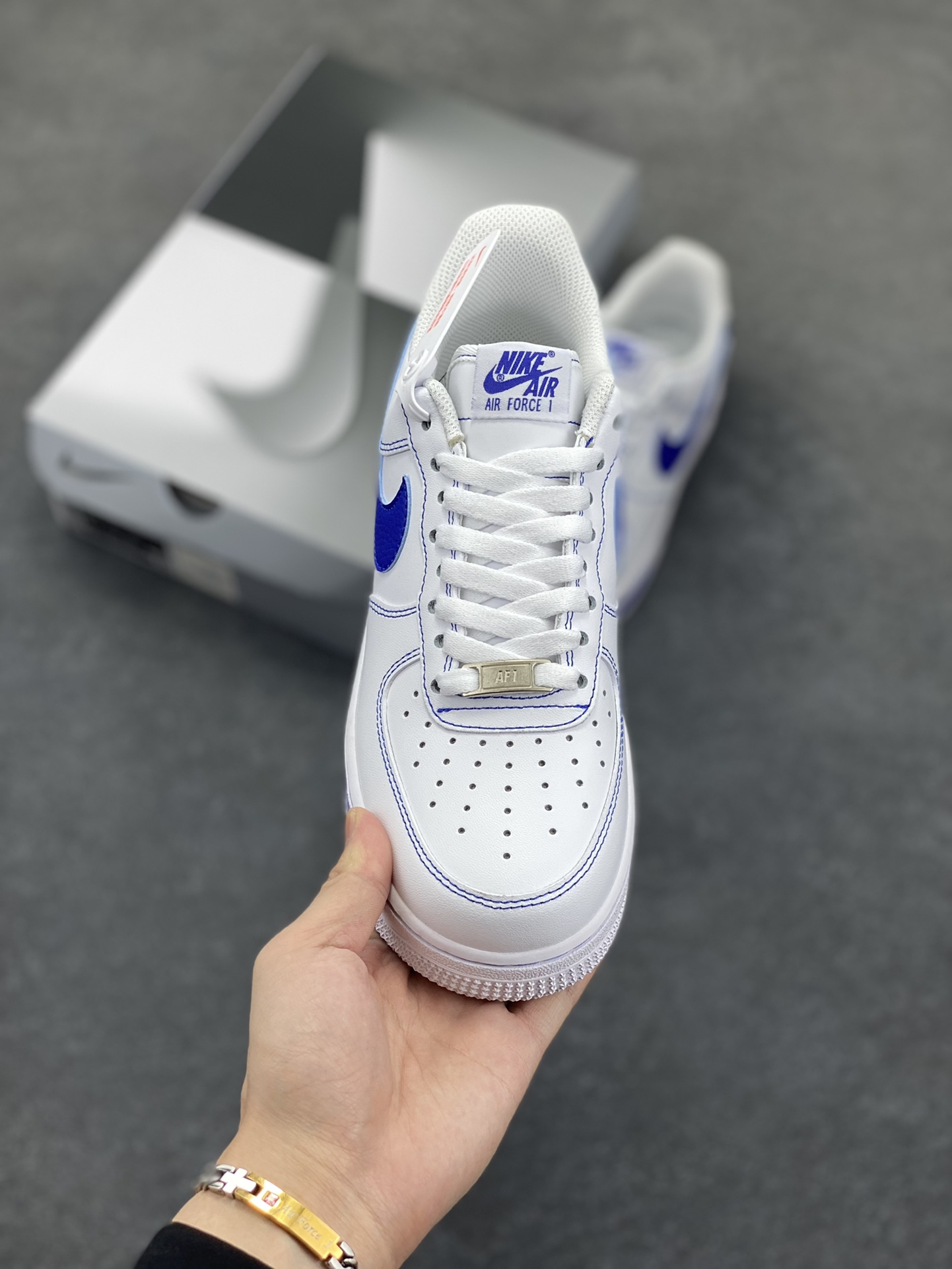 图片[2]-Nike Air Force 1 Low’07 蓝色海洋 空军一号低帮休闲板鞋 定制皮料 定制鞋盒 配件齐全 原楦原纸板 纯正空军版型 内置全掌气垫 货号：ZH0316-083 尺码：36 36.5 37.5 38 38.5 39 40 40.5 41 42 42.5 43 44 44.5 45-选品中心