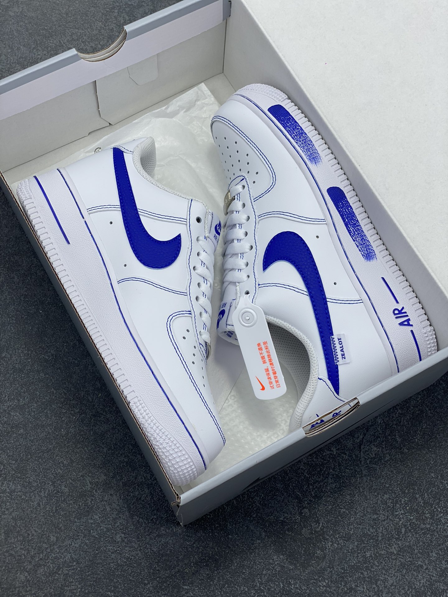 图片[9]-Nike Air Force 1 Low’07 蓝色海洋 空军一号低帮休闲板鞋 定制皮料 定制鞋盒 配件齐全 原楦原纸板 纯正空军版型 内置全掌气垫 货号：ZH0316-083 尺码：36 36.5 37.5 38 38.5 39 40 40.5 41 42 42.5 43 44 44.5 45-选品中心