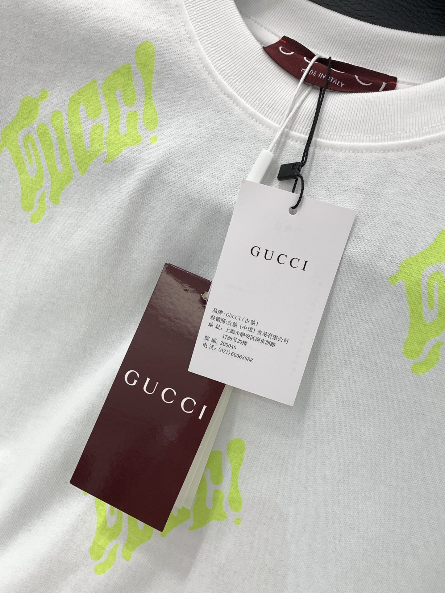 ，Gucci 古驰，2025夏季最新款，专柜同步有售，原单狠货，时尚休闲圆领短袖T恤，上身很有特点！吸睛