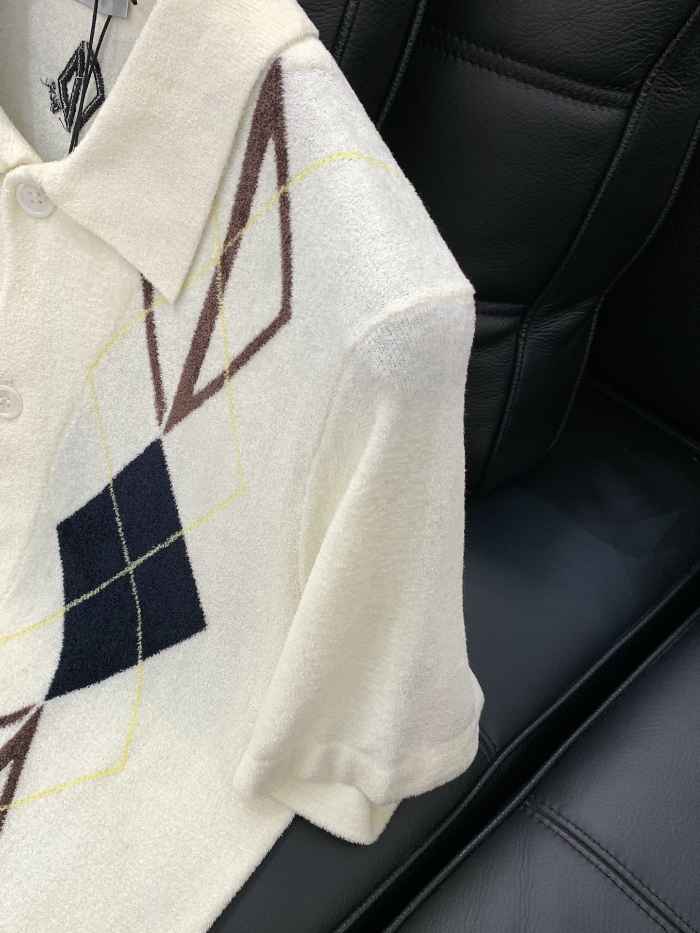 ，Dior 迪奥， 2025夏季新品，专柜同步有售，简约时尚休闲针织翻领开衫短袖，原版进口面料，舒适透气