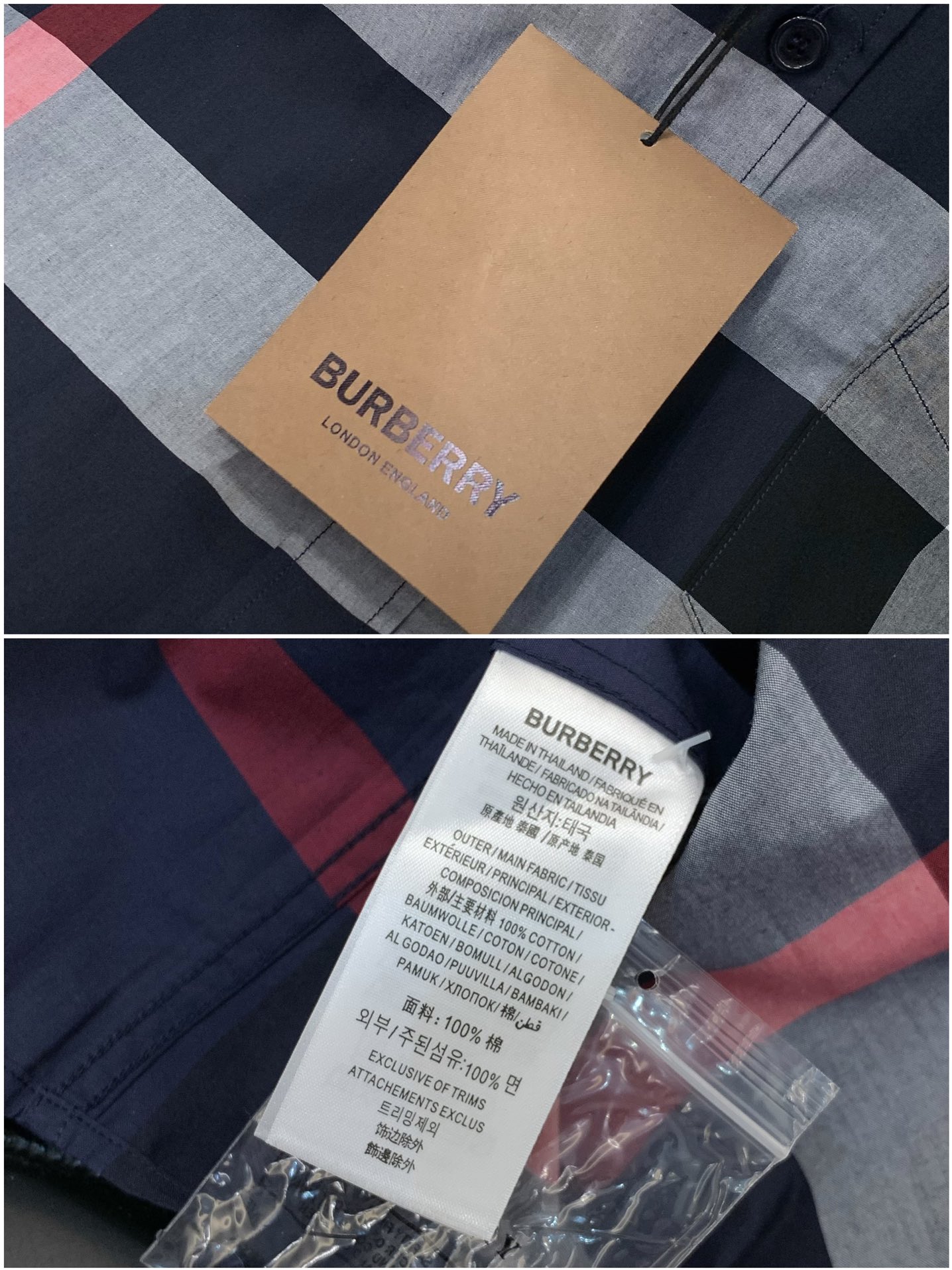 ，Burberry 巴宝莉，2025春季最新品，专柜同步有售，原单狠货，时尚休闲长袖衬衫，进口原版面料，
