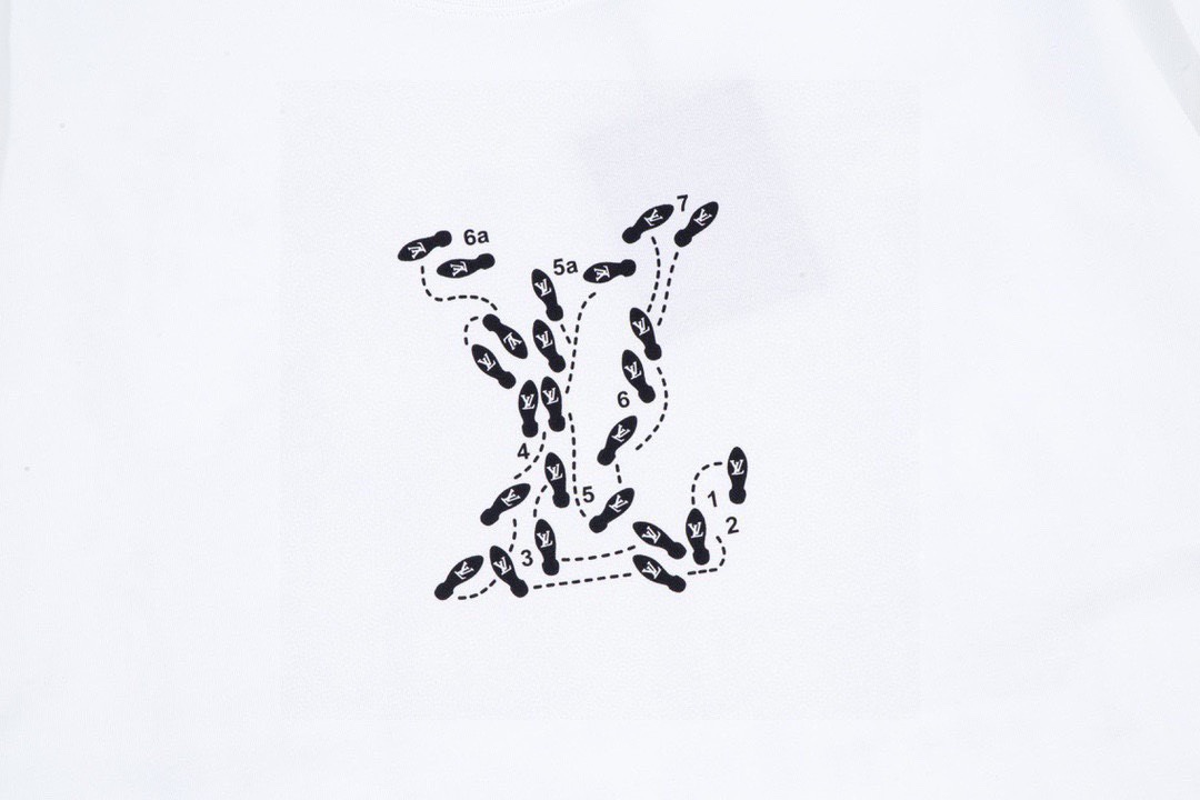 路易威登/Louis Vuitton 夏季新款 发泡字母印花圆领短袖T恤