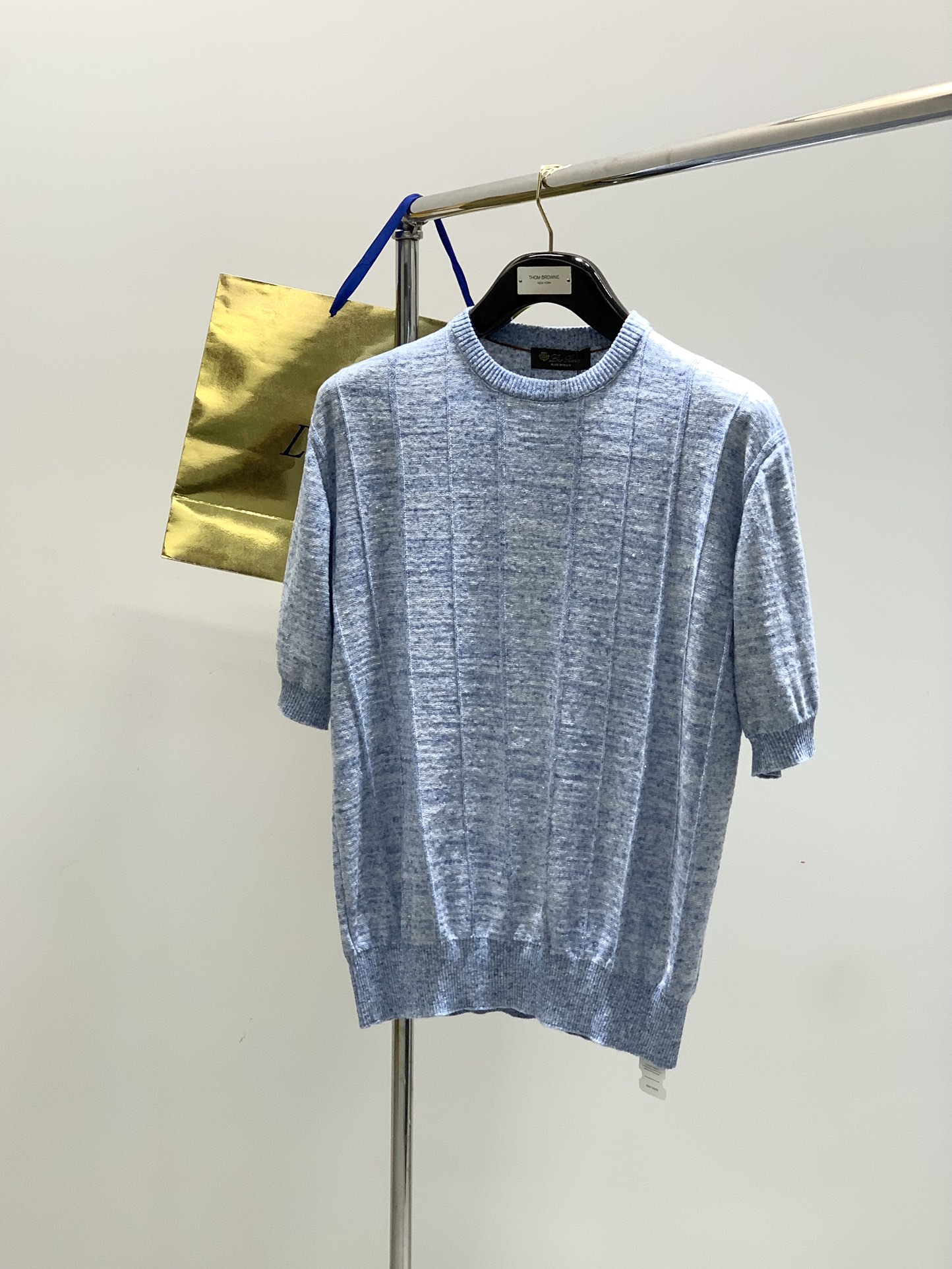 ，lp。(Loro Piana )，2025夏季最新品，专柜同步有售，原单狠货，时尚休闲圆领短袖T恤，采
