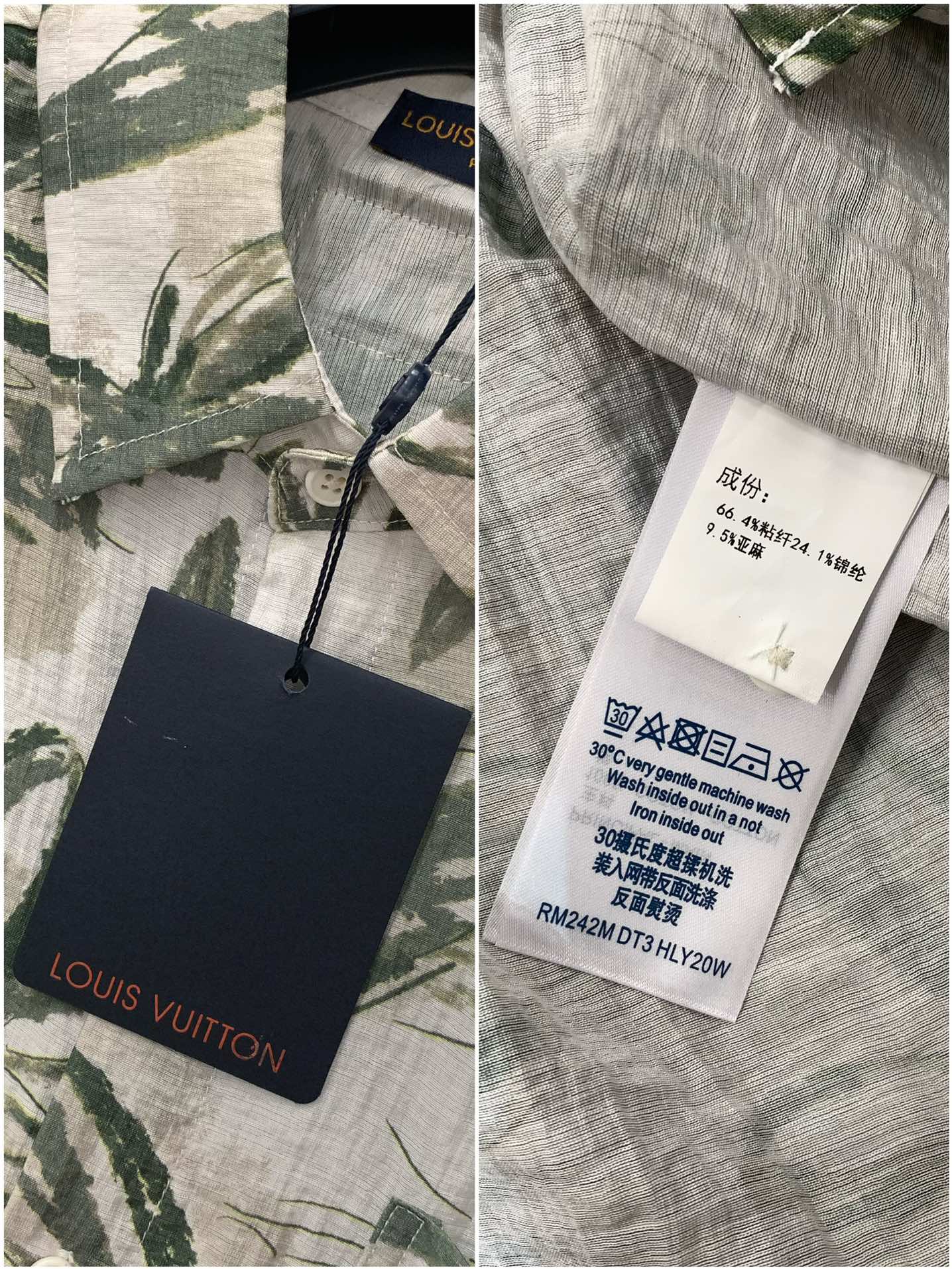 ，LouisVuitton 路易威登，2025夏季最新款，专柜同步有售，原单狠货，时尚休闲短袖衬衫，上身