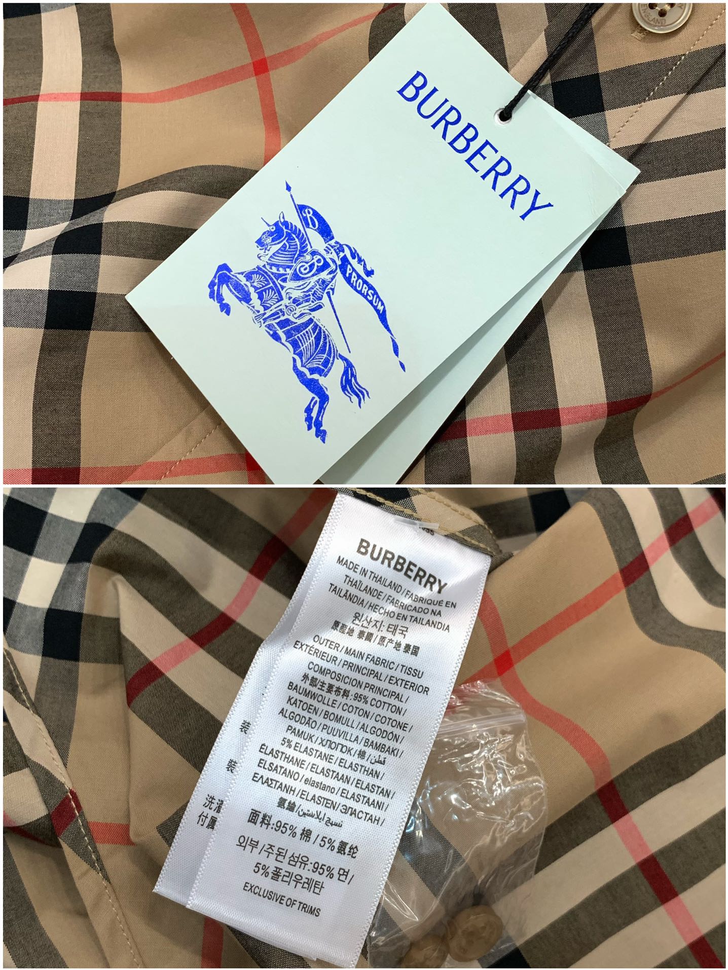 ，Burberry 巴宝莉，2025春季最新品，专柜同步有售，原单狠货，时尚休闲长袖衬衫，进口原版面料，