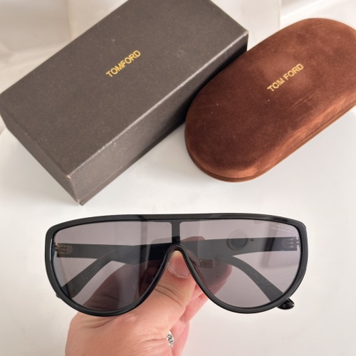 TOM FORD Achilles FT1182 Black Shield Sunglasses with Signature 'T' Detail 1 TOM FORD Achilles FT1182 Black Shield Sunglasses with Signature 'T' Detail