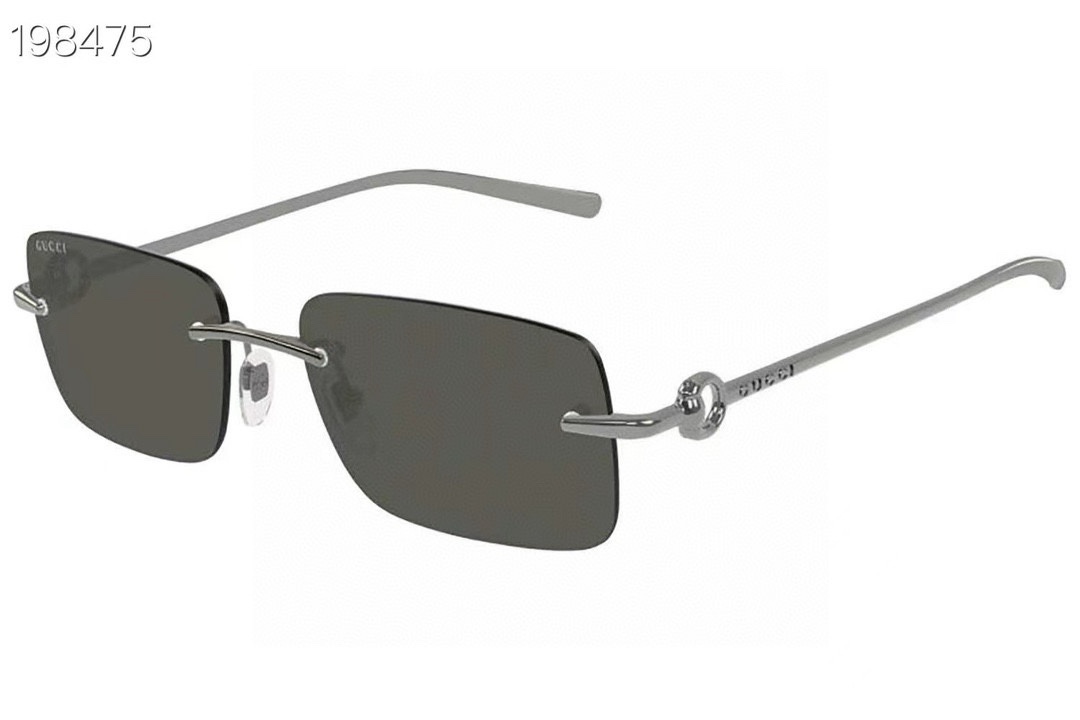 Gucci 1703S Silver Rimless Sunglasses | Gray Lens, 55mm