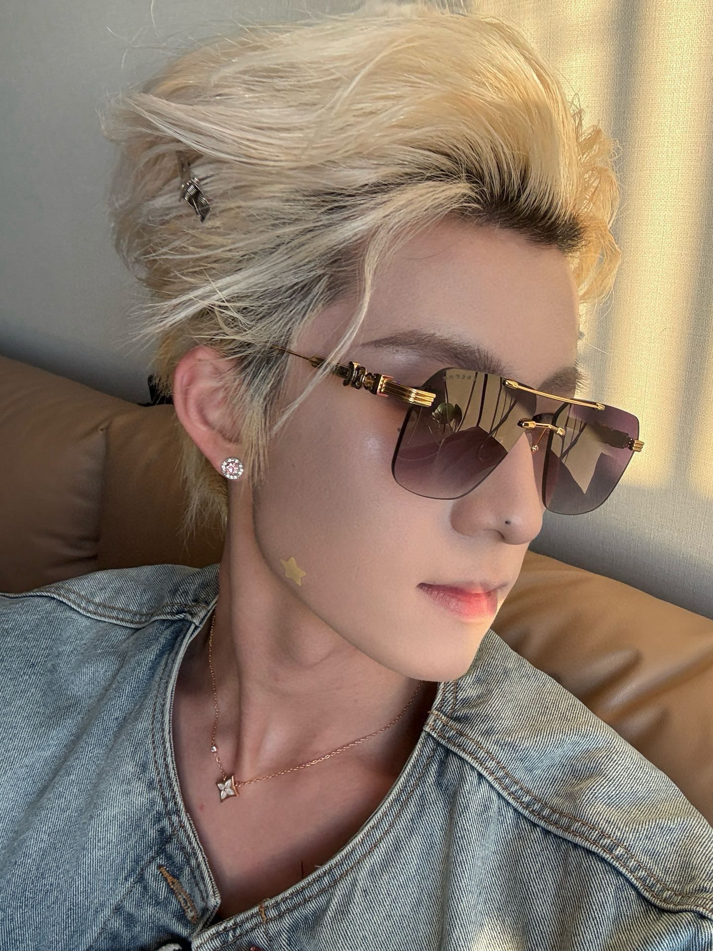 Chrome Hearts Sunglasses Gold Frame Top Quality Unisex Design CH8011