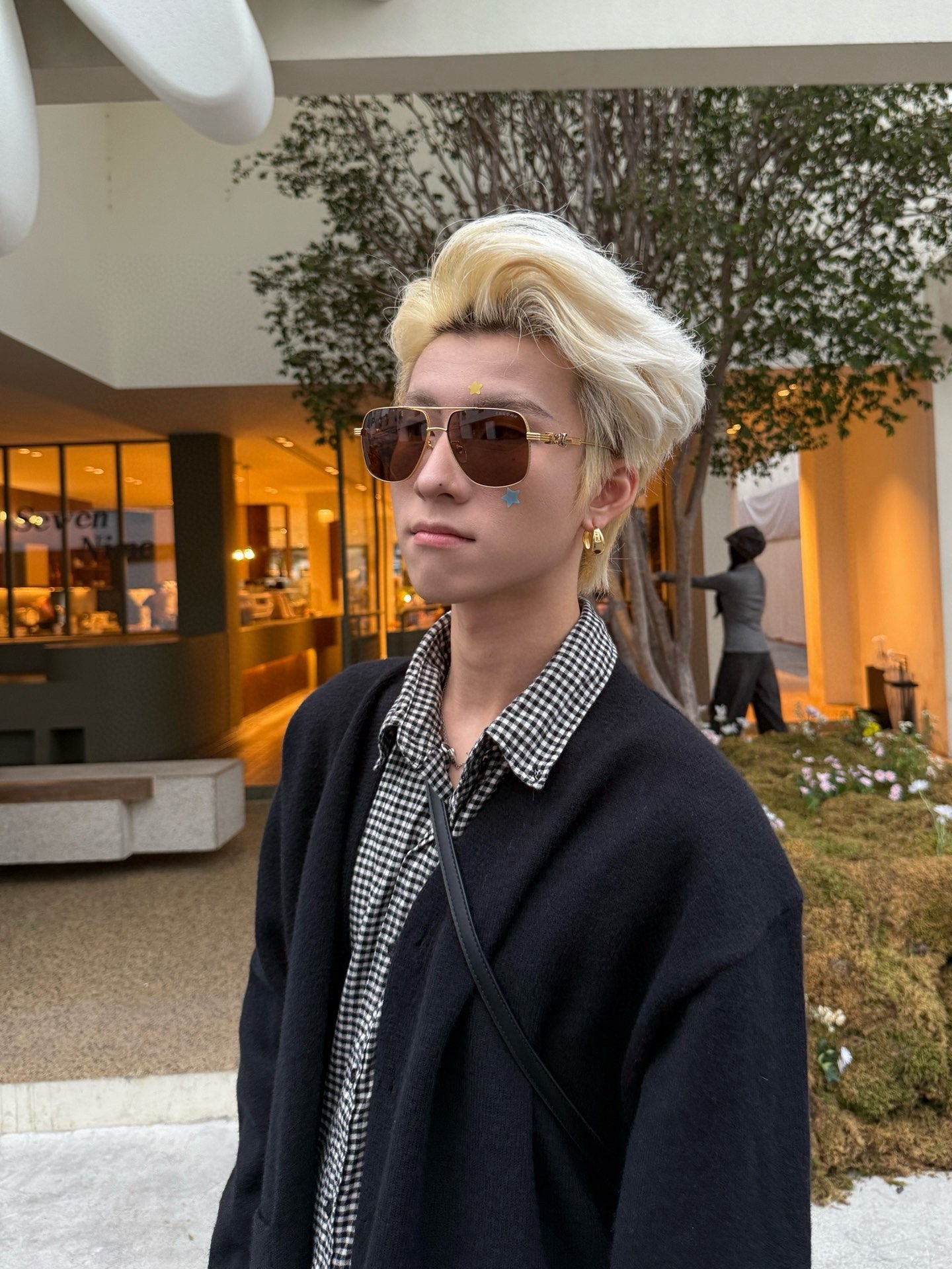 Chrome Hearts CH8014 Gold Frame Square Sunglasses - Unisex, Top Quality