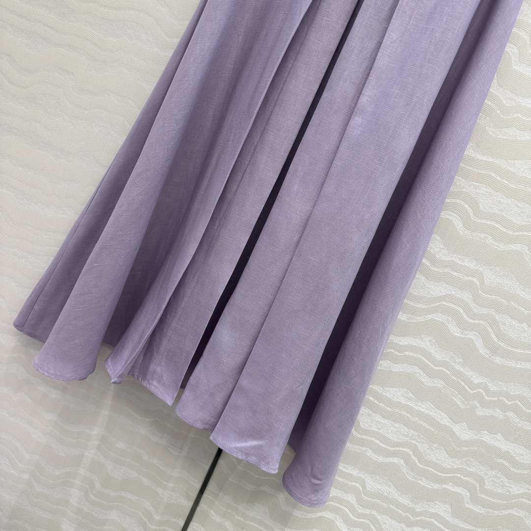 独家首发！高端原单品质❤️LP高智感穿搭！南法风情氛围感优雅长半裙！进口亚麻面料质感轻盈舒适。压褶大伞摆