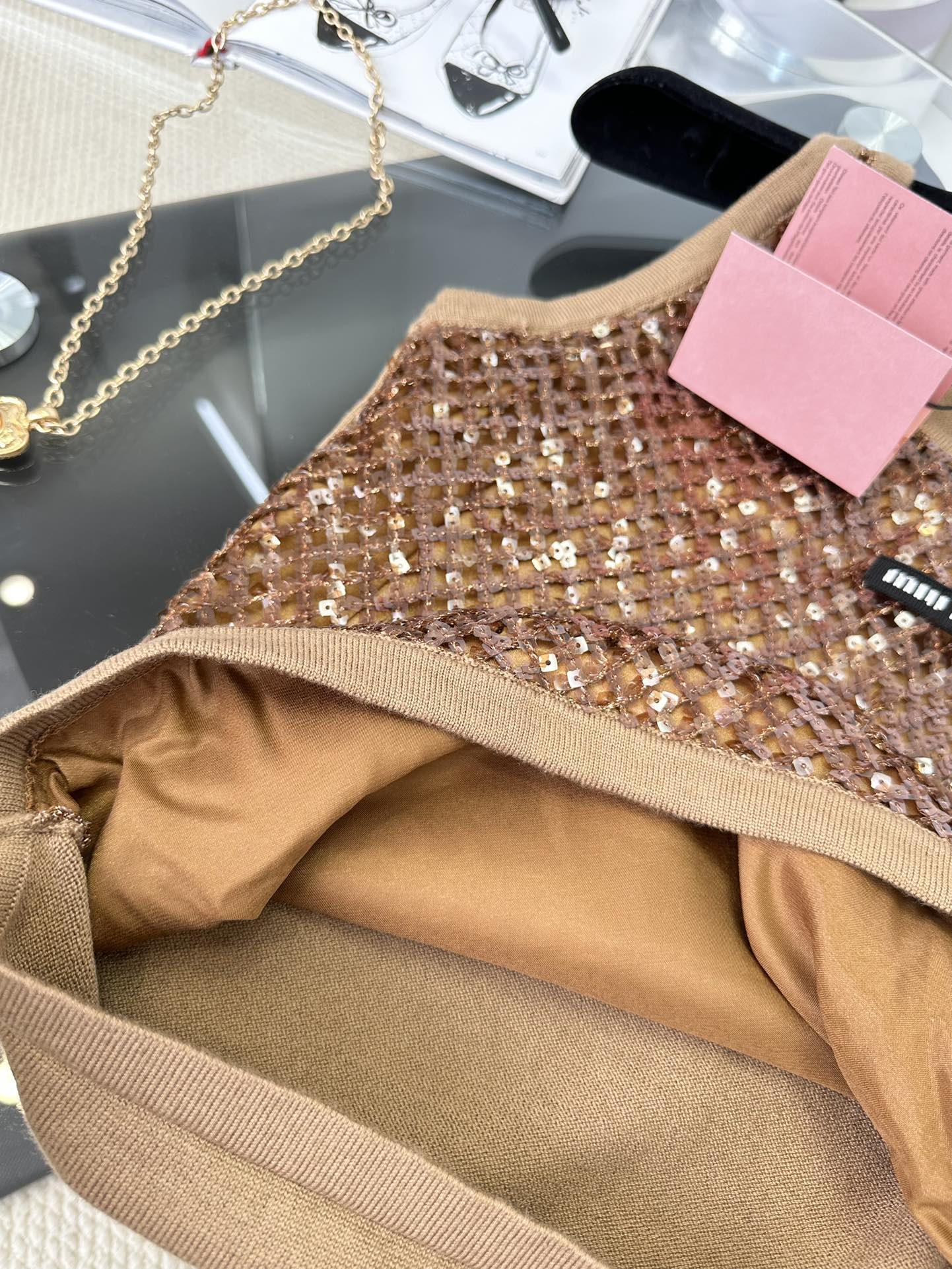 Miu Miu Sequin Embellished Vest Top | Sleeveless High-Fashion Design 9 i1748369279 3543 7