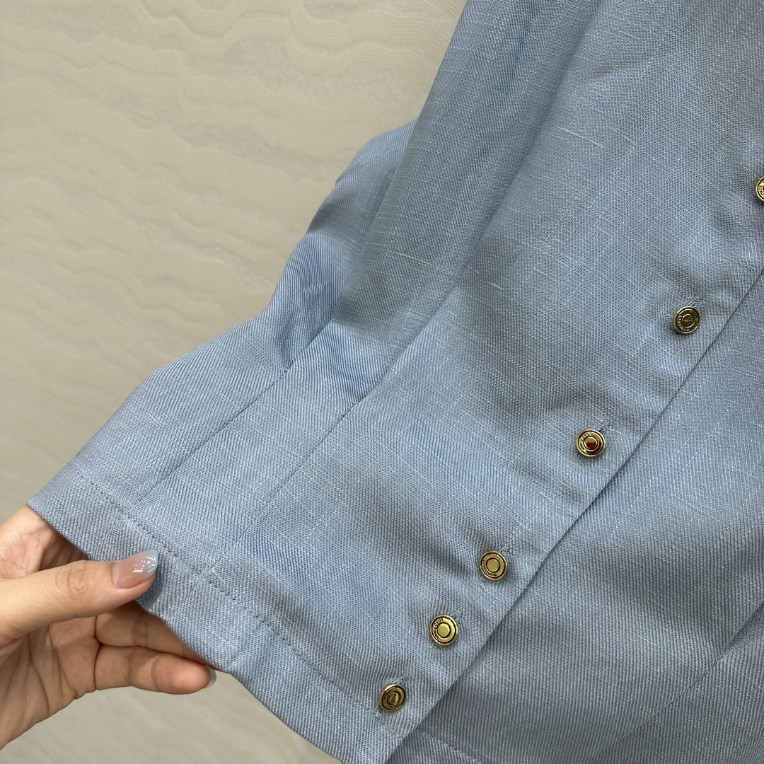 独家首发！高端原单品质❤️LP高智感穿搭！南法风情氛围感优雅落肩袖衬衫！进口亚麻面料质感轻盈舒适。气质小