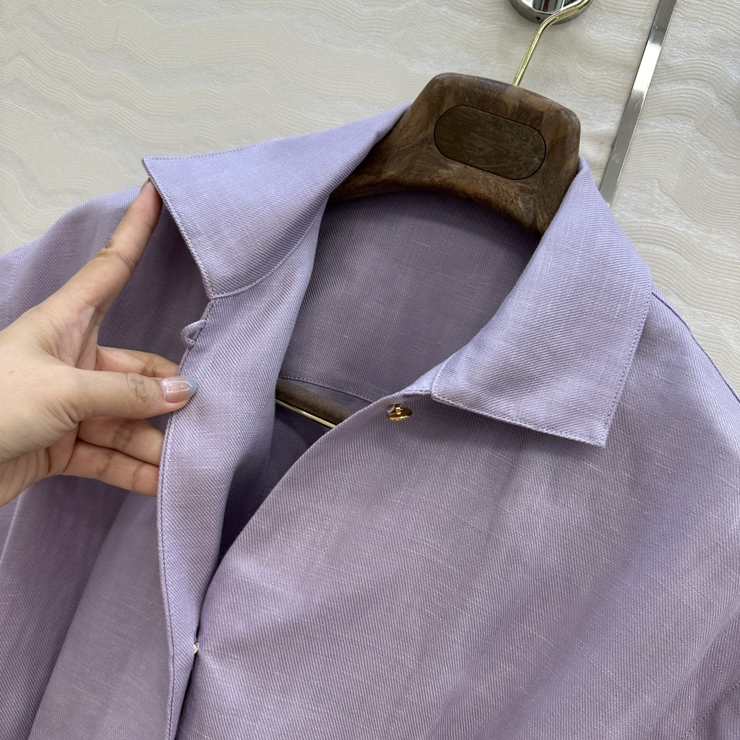 独家首发！高端原单品质❤️LP高智感穿搭！南法风情氛围感优雅落肩袖衬衫！进口亚麻面料质感轻盈舒适。气质小