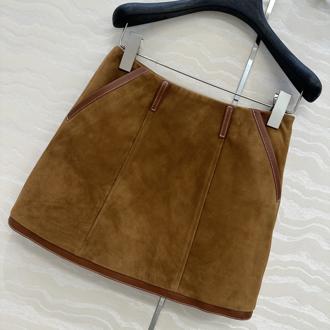 独家首发❤️高端品质控必入！miu系少女可露丽风🤎张元英同款🤎独家定制麂皮绒面工艺🤞知识分子复古棕色系麂