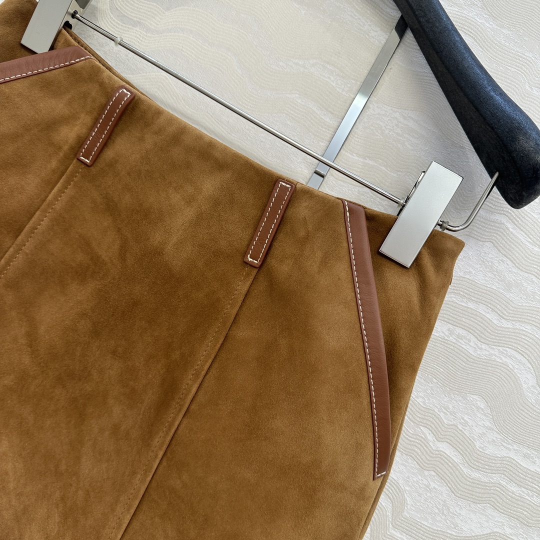 独家首发❤️高端品质控必入！miu系少女可露丽风🤎张元英同款🤎独家定制麂皮绒面工艺🤞知识分子复古棕色系麂