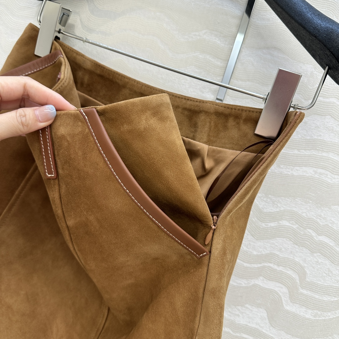 独家首发❤️高端品质控必入！miu系少女可露丽风🤎张元英同款🤎独家定制麂皮绒面工艺🤞知识分子复古棕色系麂