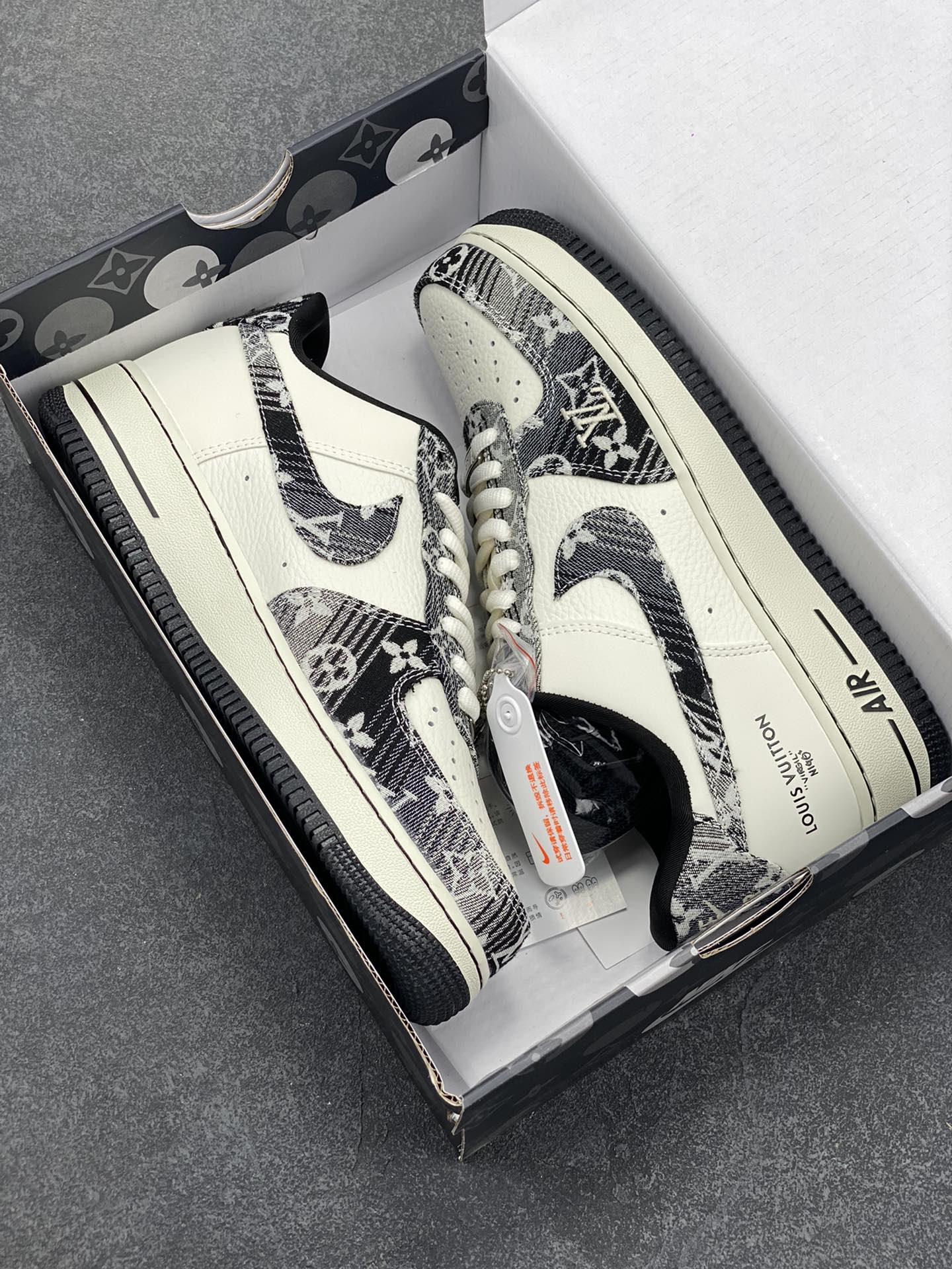 图片[9]-NIke Air Force 1 \’07 Low “LV联名”空军一号 低帮 运动鞋 休闲鞋 折边针车 工艺难度大 原楦头原纸板 原装鞋盒 定制五金配件 内置全掌气垫 原厂鞋底 货号：SC9207-539 尺码：36 36.5 37.5 38 38.5 39 40 40.5 41 42 42.5 43 44 44.5 45-选品中心