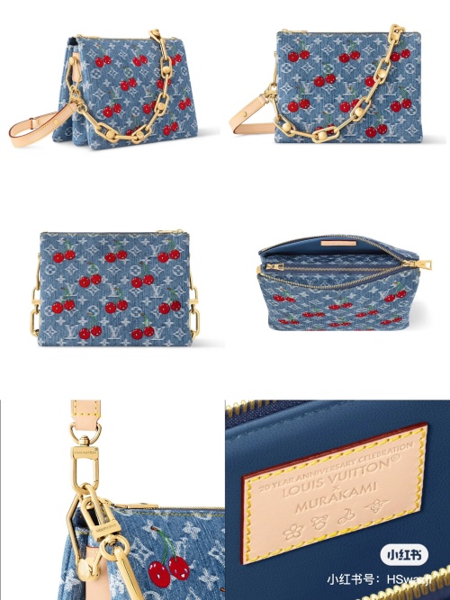 Louis Vuitton x TM Coussin Small Bag Murakami Takashi Denim/Cherry 1 Louis Vuitton x TM Coussin Small Bag Murakami Takashi Denim/Cherry