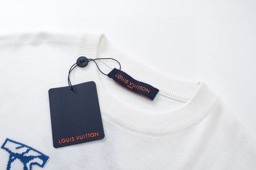 路易威登/Louis Vuitton 夏季新款登山滑雪针织圆领短袖T恤