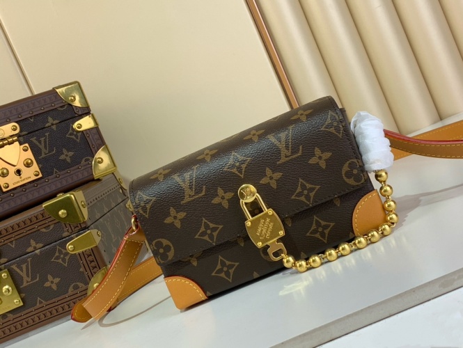 Louis Vuitton Steamer Mini Handbag Monogram Canvas with Leather Trim 1 Louis Vuitton Steamer Mini Handbag Monogram Canvas with Leather Trim