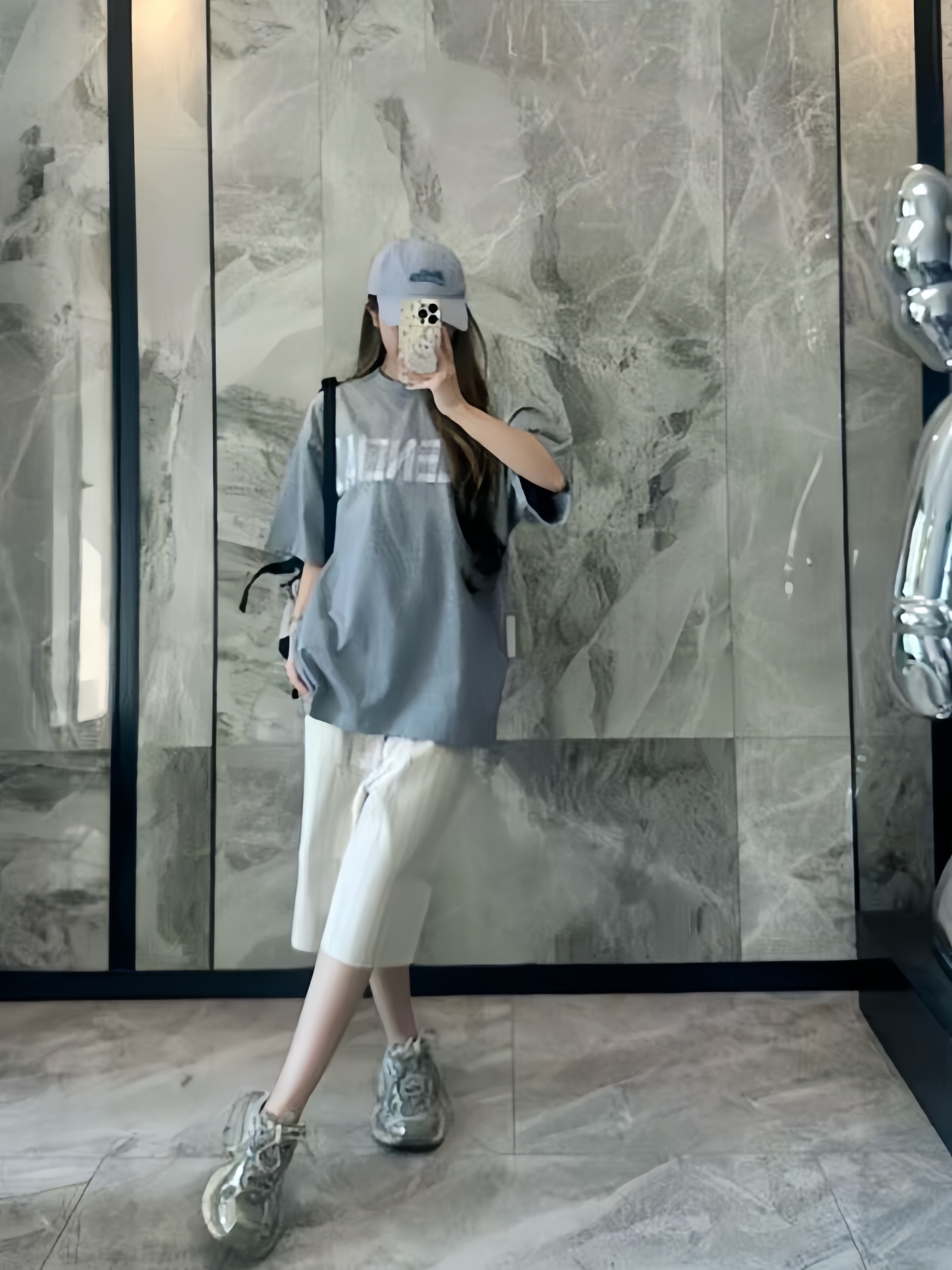 Dior/迪奥 25ss 口袋条纹Dio字母短裤-红线 上身效果#