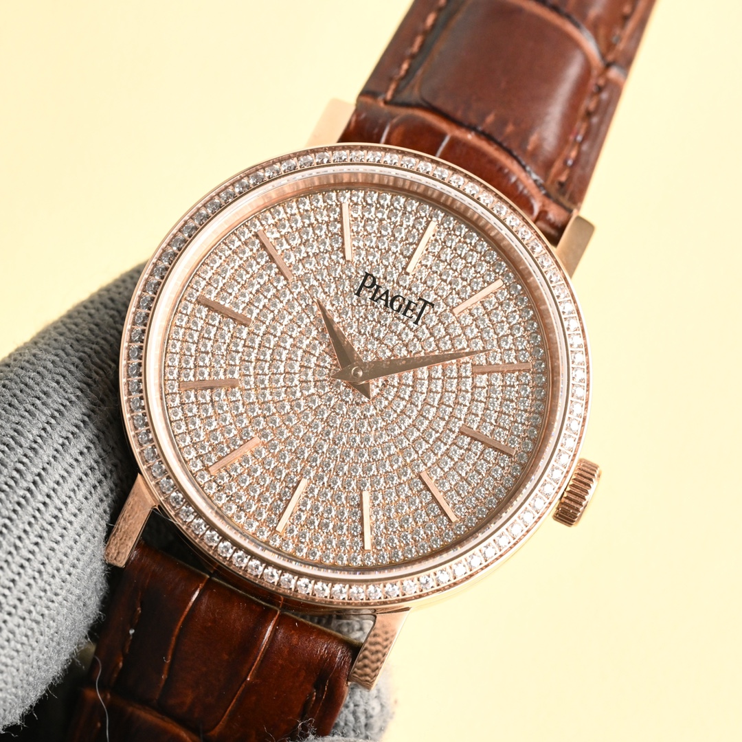 Luxury Jewel Watch: White Gold with T-Side Diamonds, 18K Platinum Material - 图片 4