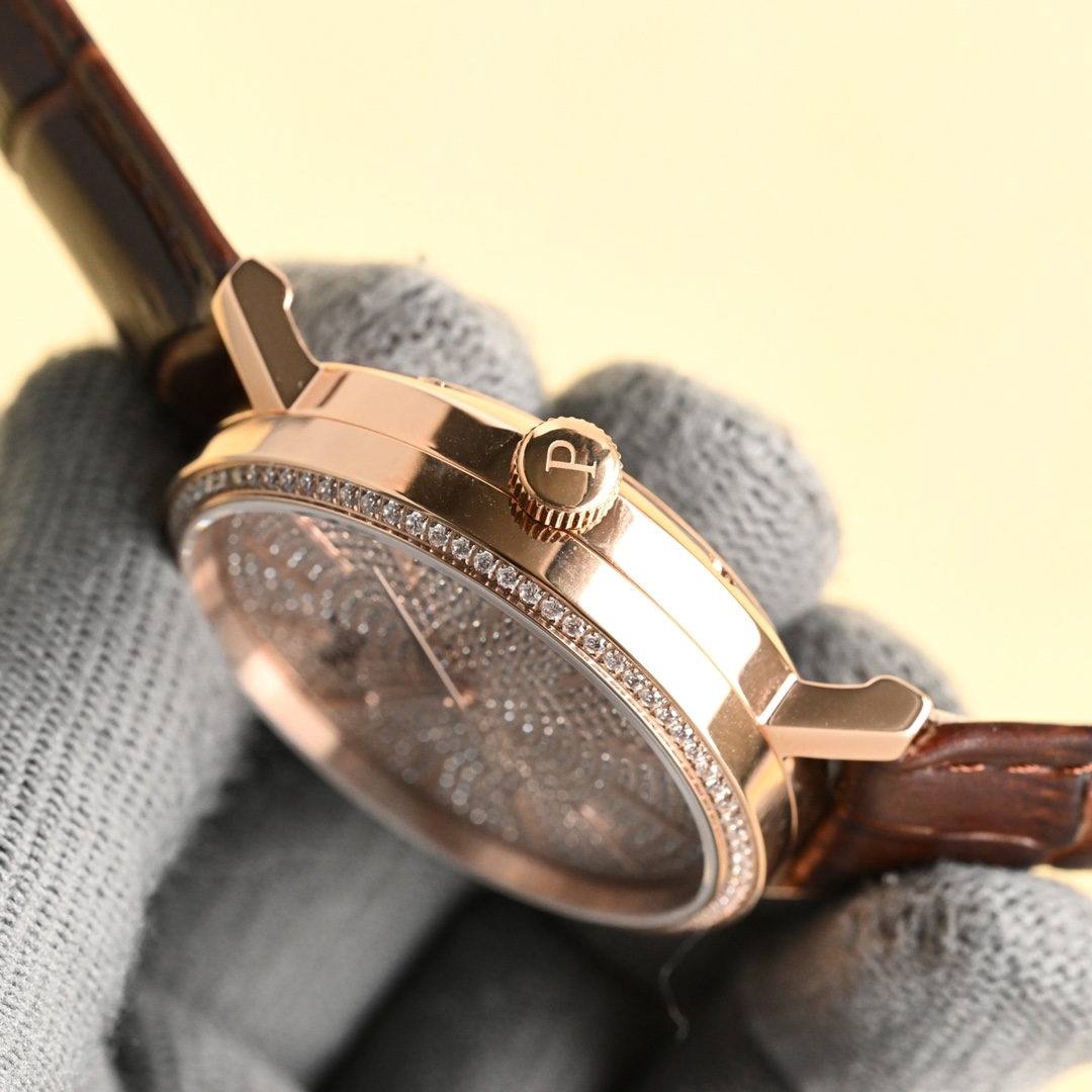 Luxury Jewel Watch: White Gold with T-Side Diamonds, 18K Platinum Material - 图片 6