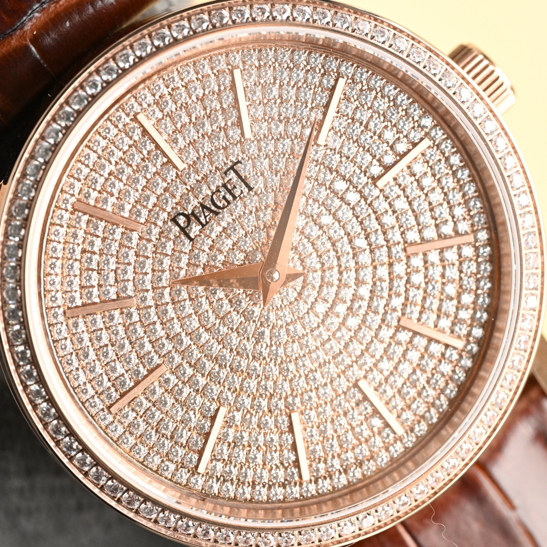 Luxury Jewel Watch: White Gold with T-Side Diamonds, 18K Platinum Material - 图片 9