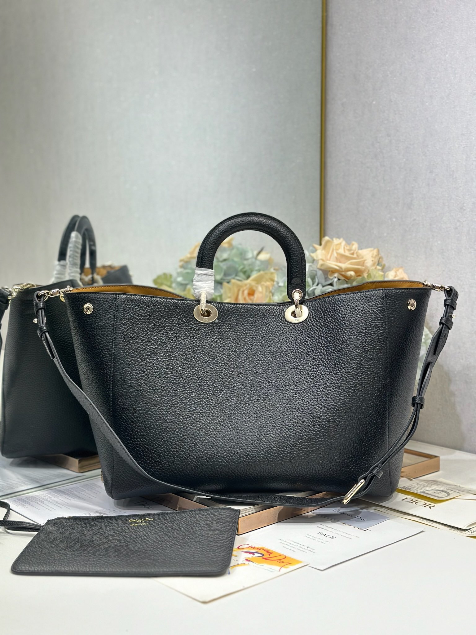 Dior Toujours Large Bag Black Lychee Grain Leather - Stylish & Functional 6 i1748575461 4054 4