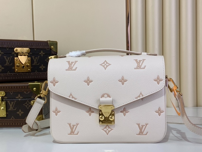 Louis Vuitton Pochette Métis MM Bag - Monogram Empreinte Leather in Milk Almond 1 Louis Vuitton Pochette Métis MM Bag - Monogram Empreinte Leather in Milk Almond