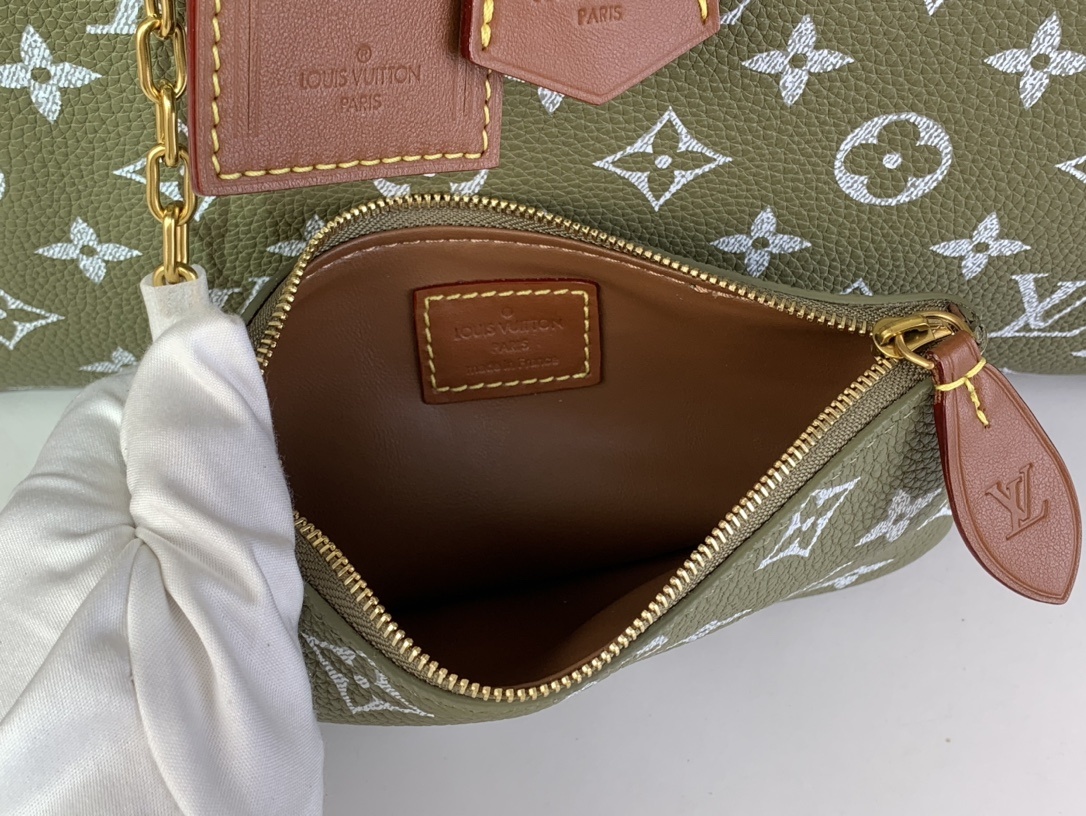 【SPEEDY BANDOULIÈRE30 手袋 】M14064尾草绿/棕(全皮)本款 Speedy B