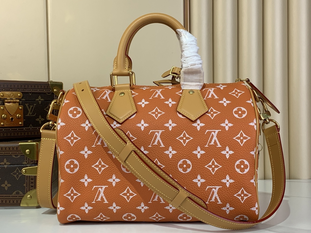 【SPEEDY BANDOULIÈRE30 手袋 】M14064橙色(全皮)本款 Speedy Band