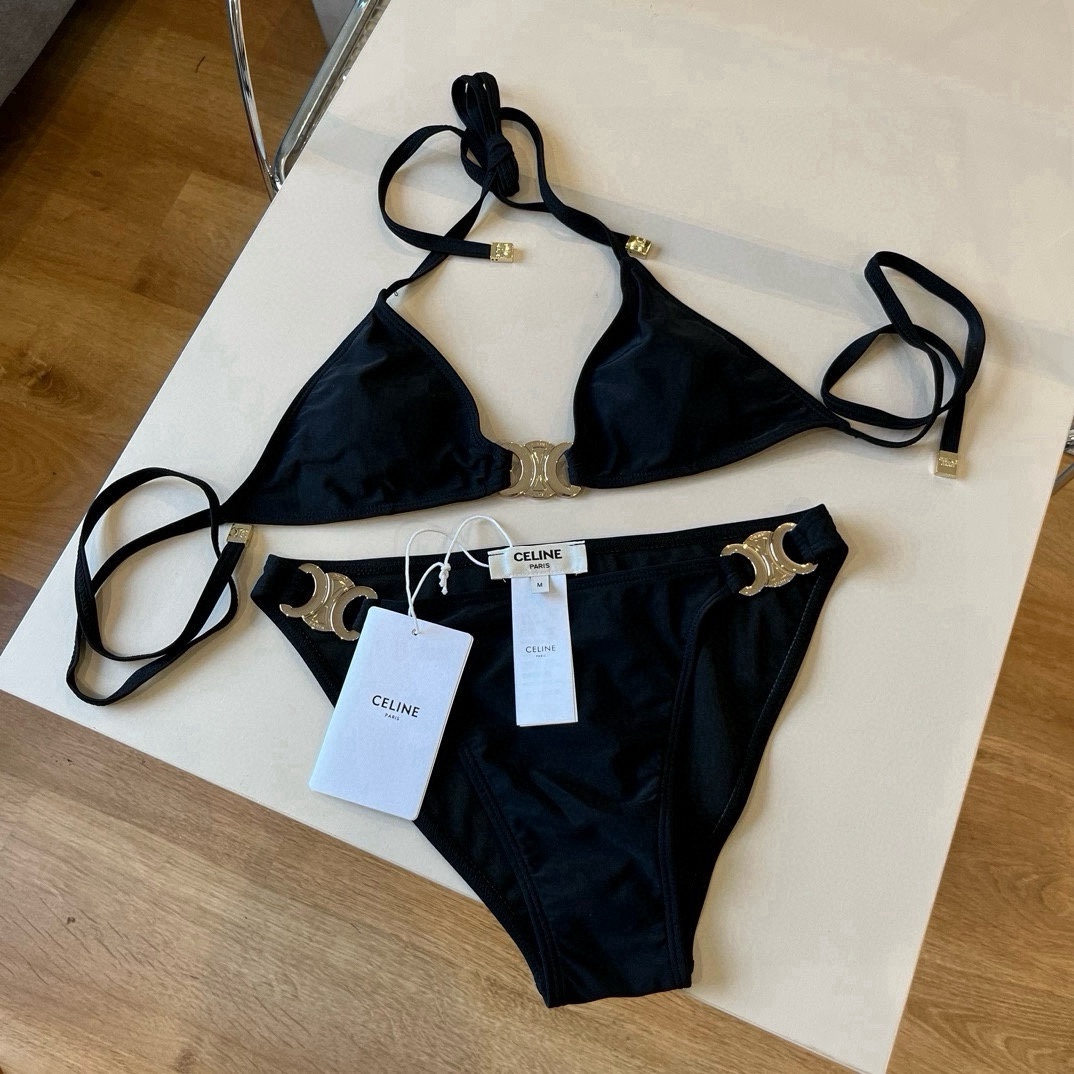 。

Celine赛琳新款比基尼，久等的款式，S M L XL
