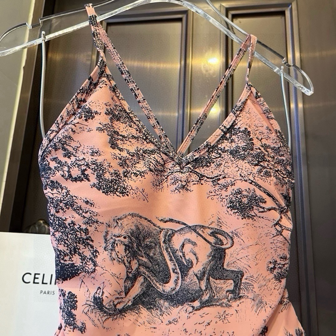 。

Dior迪奥2024官方新款连体泳衣比基尼，S M L XL