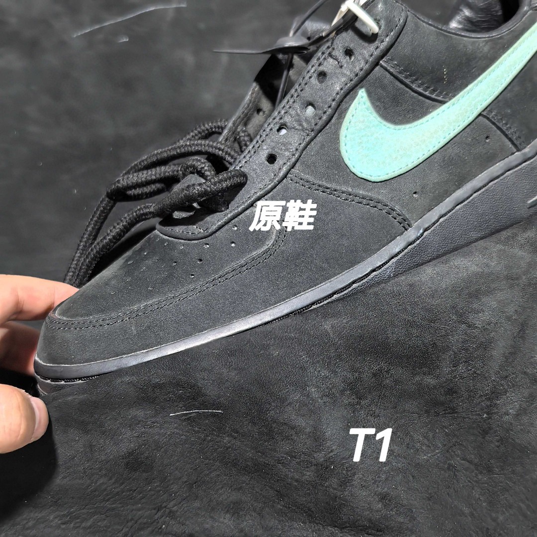 图片[3]-【T1版】 Tiffany & CO x Nk Air Force 1 Low \”1837\” 蒂芙尼联名 空军一号低帮板鞋 DZ1382-001 真正925真银💯带证书 给你感受真真的原鞋即视感 SZ原纸板 原数据打造完美鞋型 原厂皮料 同步zp 注意裁边处有油边封边 区别市场 zp一致勾子细节 完美还原所有细节 欢迎对比 尺码：36-47.5-选品中心