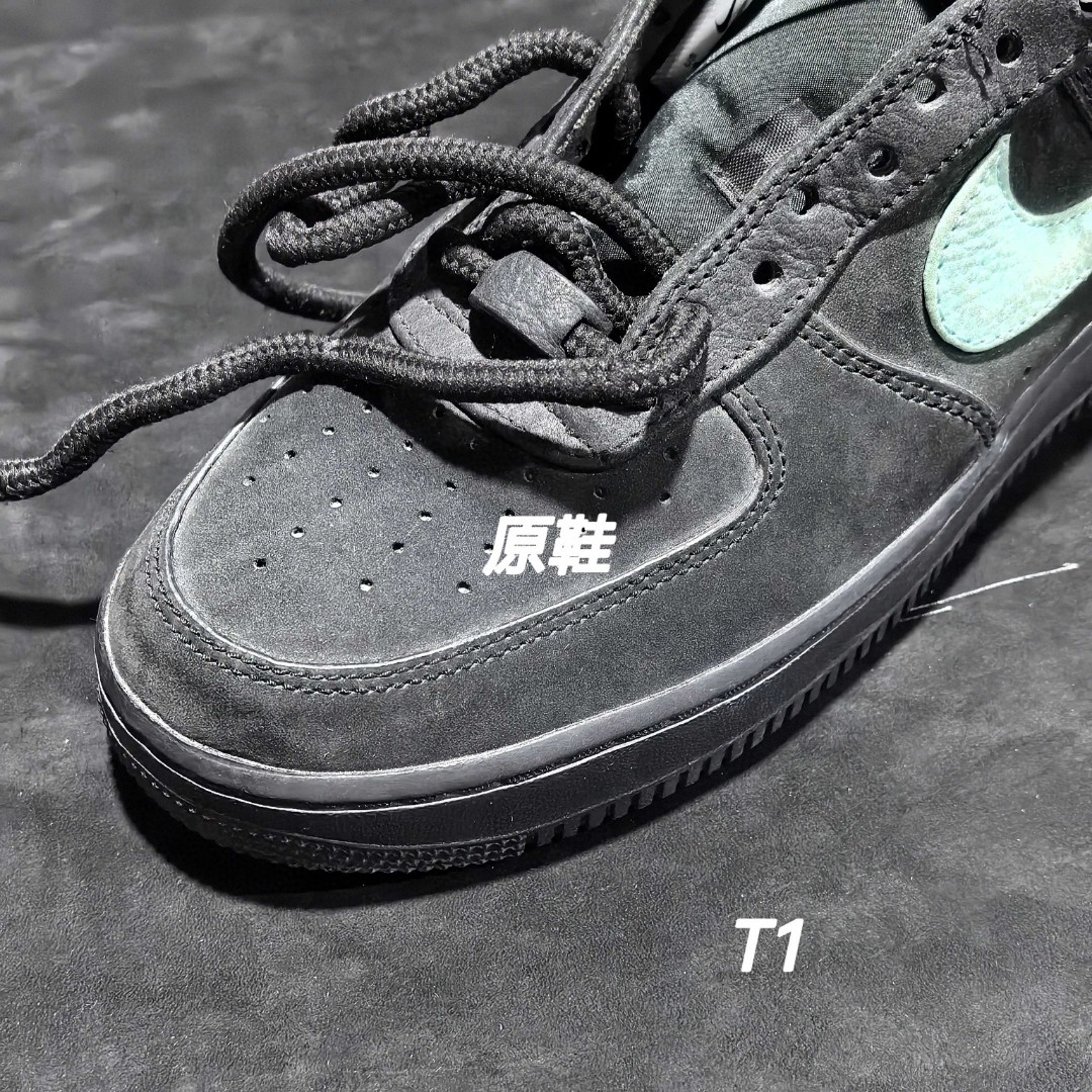 图片[4]-【T1版】 Tiffany & CO x Nk Air Force 1 Low \”1837\” 蒂芙尼联名 空军一号低帮板鞋 DZ1382-001 真正925真银💯带证书 给你感受真真的原鞋即视感 SZ原纸板 原数据打造完美鞋型 原厂皮料 同步zp 注意裁边处有油边封边 区别市场 zp一致勾子细节 完美还原所有细节 欢迎对比 尺码：36-47.5-选品中心