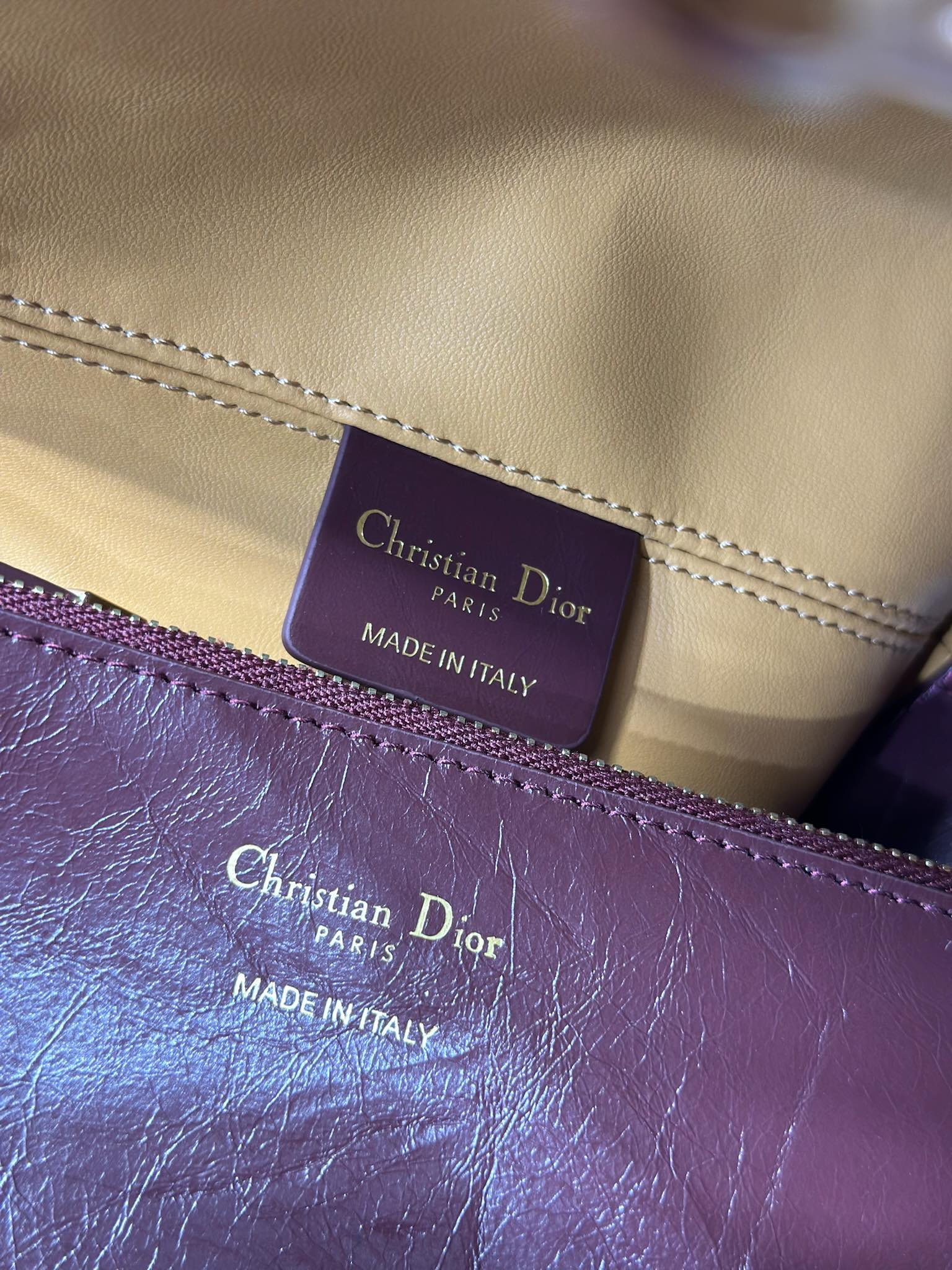 Dior Toujours Medium Wrinkled Burgundy Leather Bag with CD Lock 7 i1748759425 1117 6