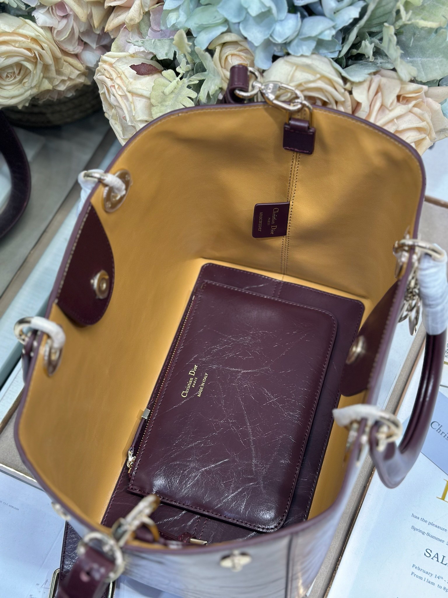 Dior Toujours Medium Wrinkled Burgundy Leather Bag with CD Lock 6 i1748759425 6855 5