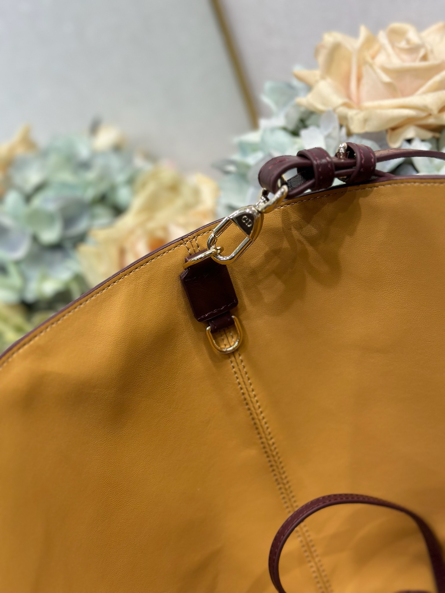 Dior Toujours Large Burgundy Crinkled Leather Tote Bag with CD Lock 9 i1748759797 3750 8