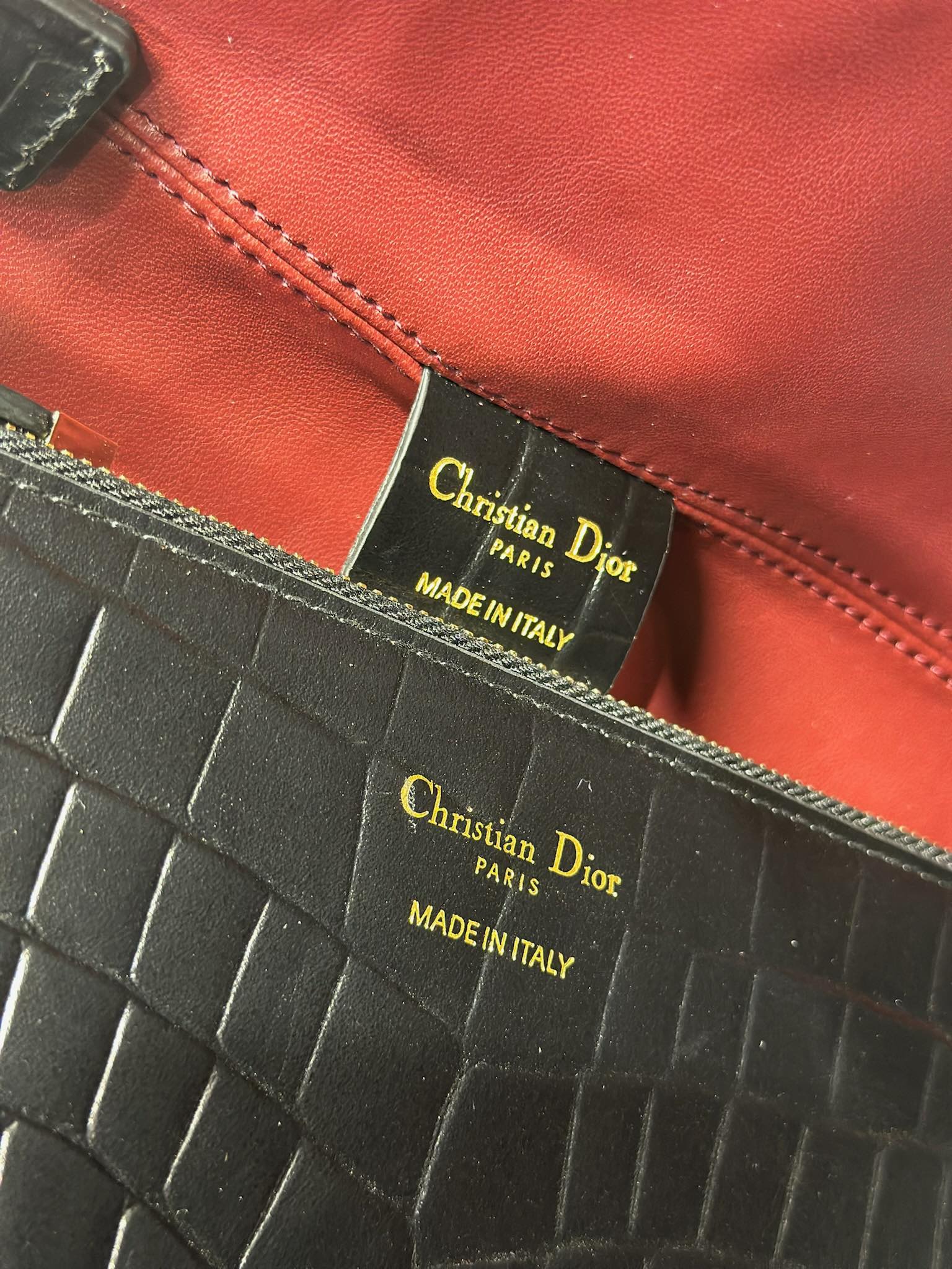 Dior Toujours Large Black Alligator-Embossed Bag with CD Lock and Charms 9 i1748760445 9815 7