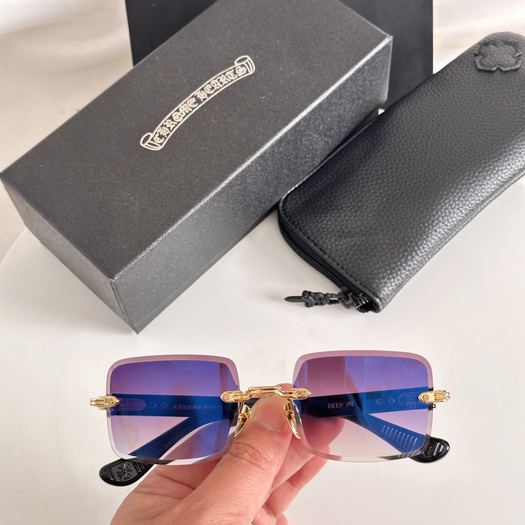 Chrome Hearts Rimless Sunglasses DEEP VII