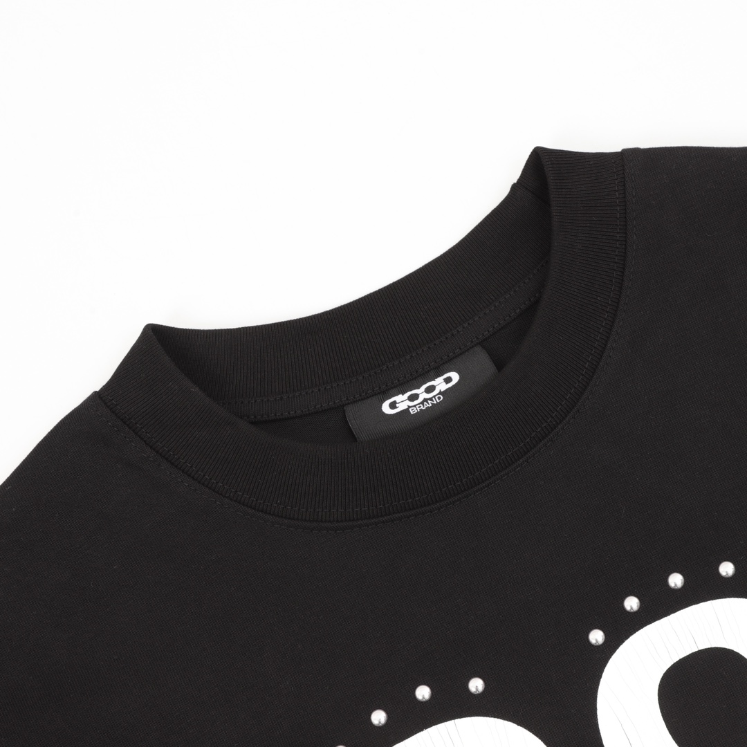 GOODBRAND 25ss ALLDAY 铆钉裂纹印花宽松短袖