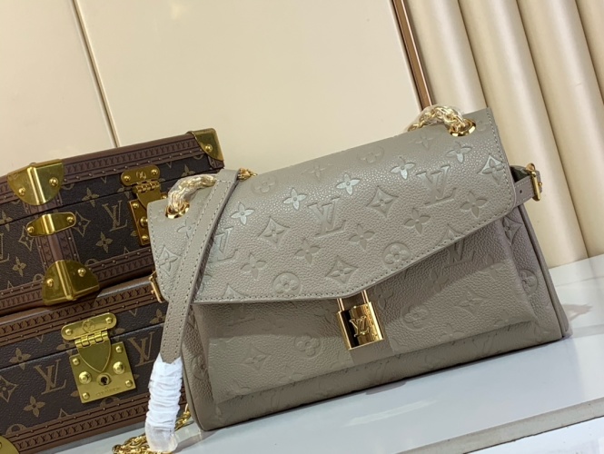 Louis Vuitton Anytime Flap Bag Monogram Empreinte Leather, Gray - M14973 1 Louis Vuitton Anytime Flap Bag Monogram Empreinte Leather, Gray - M14973