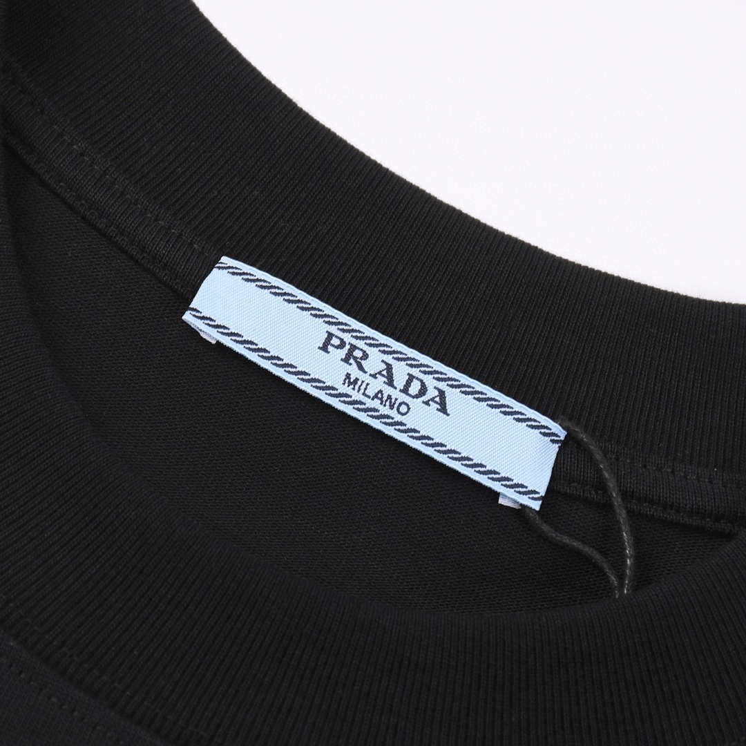 普拉达/Prada 夏季新款 经典字母印花圆领短袖T恤