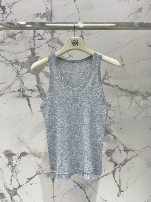 Loewe Embroidered Knit Sleeveless Top - Soft & Breathable Fabric, Stylish Design 1 Loewe Embroidered Knit Sleeveless Top - Soft & Breathable Fabric, Stylish Design