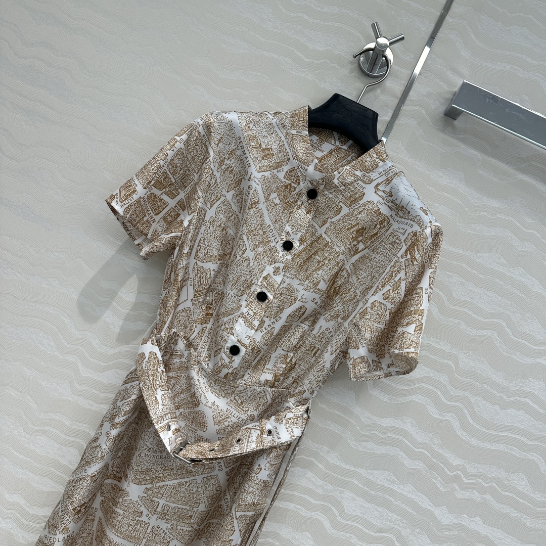 Elegant Silk Dress with Belt Design for Skinny and Tall Women, Sizes S to XL - 图片 2