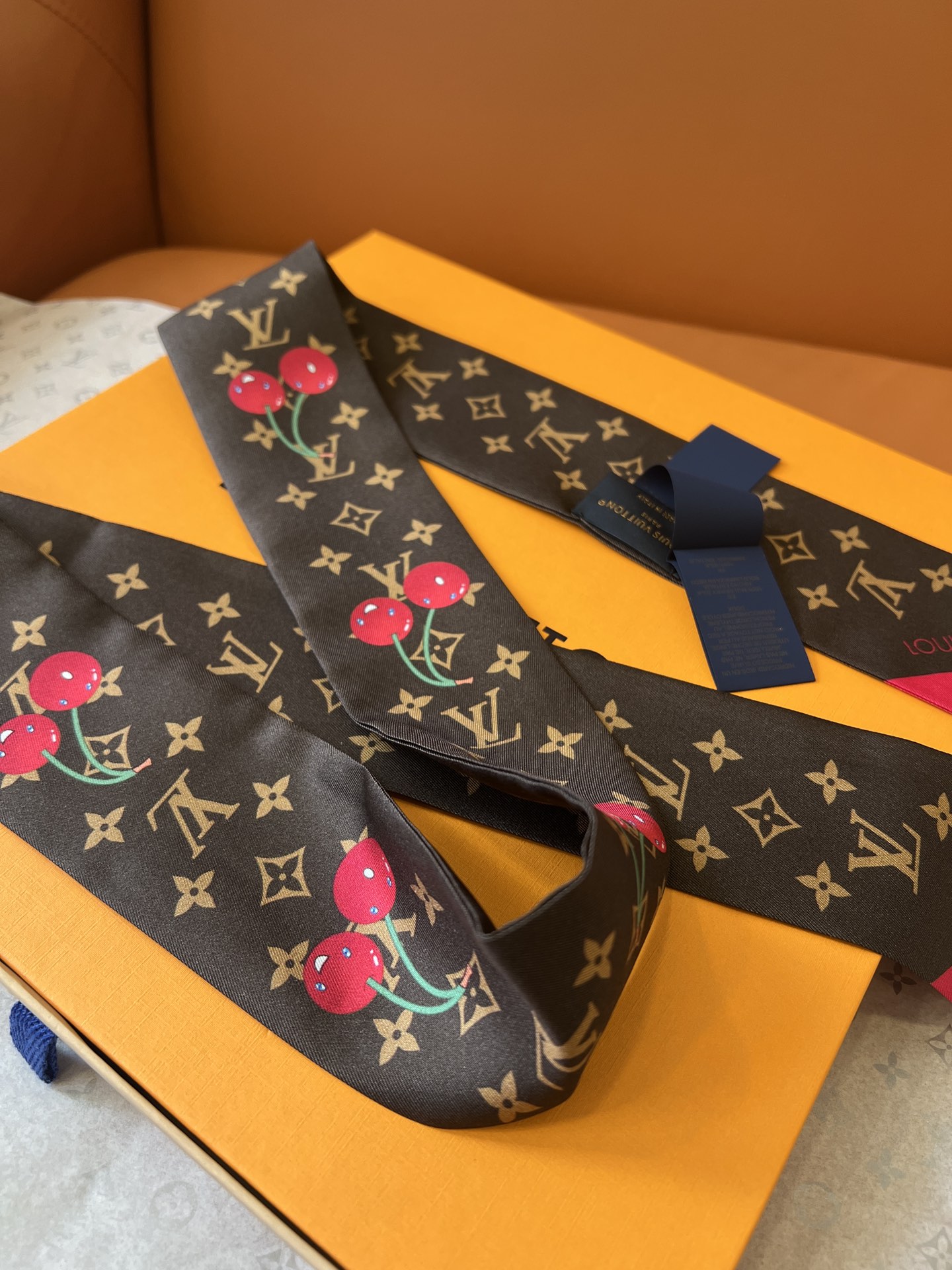 Louis Vuitton x Murakami Takashi Cerise Monogram Silk Bandeau Scarf 7 i1748934592 2215 5