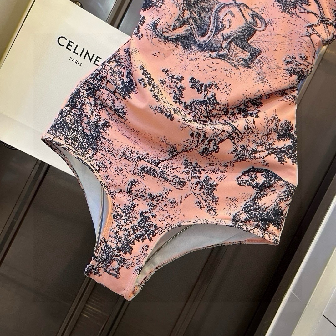 。

Dior迪奥2024官方新款连体泳衣比基尼，S M L XL